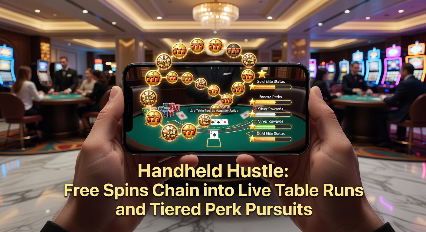Live dealer at a blackjack table on a tablet screen, surrounded by slot win notifications and loyalty tier badges