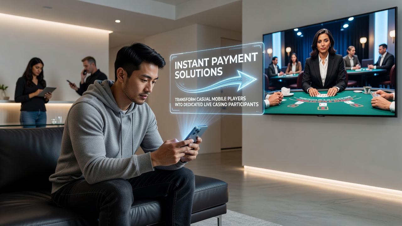 Live dealer tables displayed on mobile devices with instant deposit prompts integrated into the interface