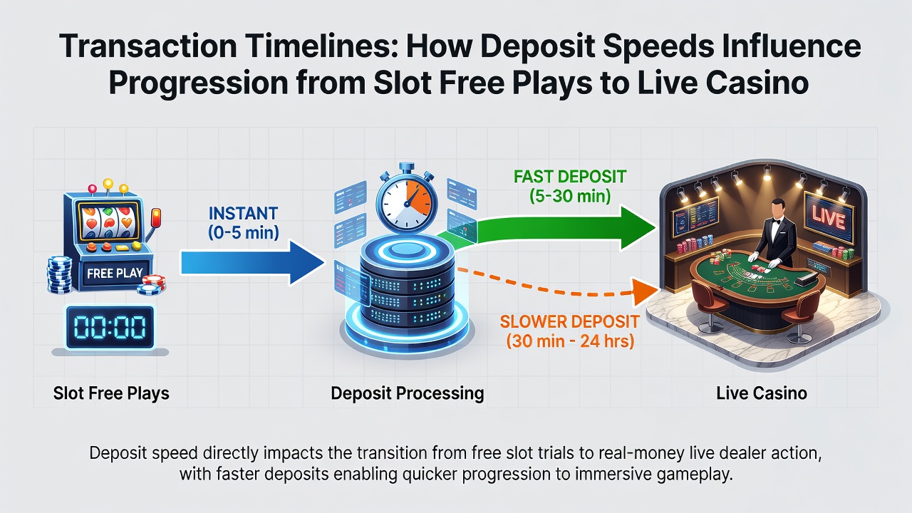 Live casino dealer table with player interface showing deposit confirmation and VIP progress meter